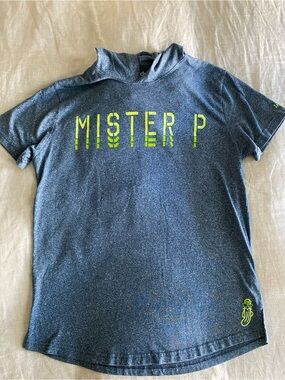 d.hudson Mens Large Mister P Hoodie T Indigo Pullover Rock the Hud Pickle